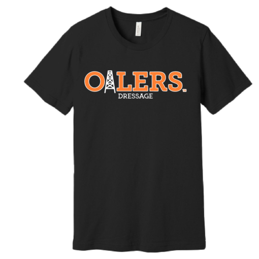University of Findlay Equestrian - Bella Cotton Short Sleeve Shirt  - Black - Oilers Design With Disciplines - Image 2
