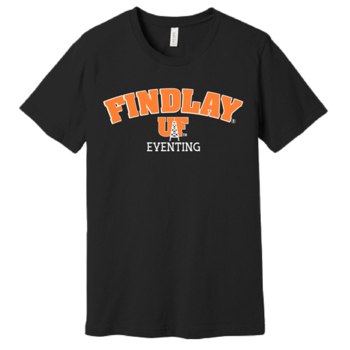 University of Findlay Equestrian - Bella Cotton Short Sleeve Shirt  - Black - Findlay UF Design With Disciplines - Image 4
