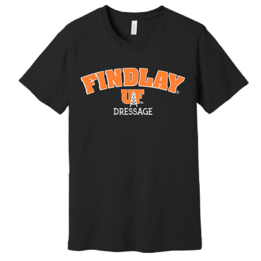 University of Findlay Equestrian - Bella Cotton Short Sleeve Shirt  - Black - Findlay UF Design With Disciplines - Image 3