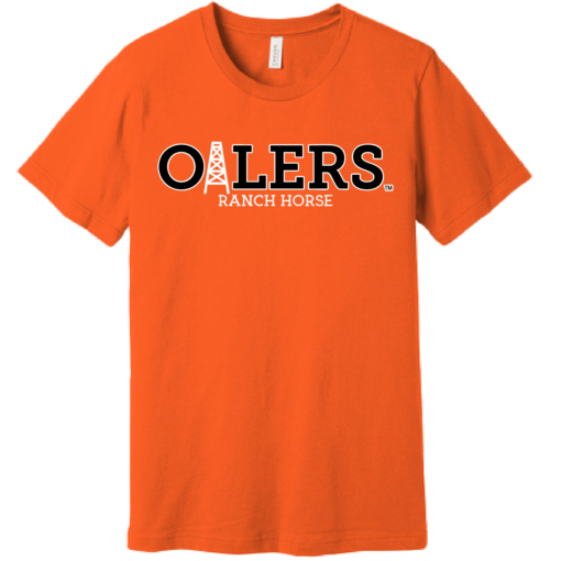 University of Findlay Equestrian - Bella Cotton Short Sleeve Shirt  - Orange - Oilers Design With Disciplines - Image 3