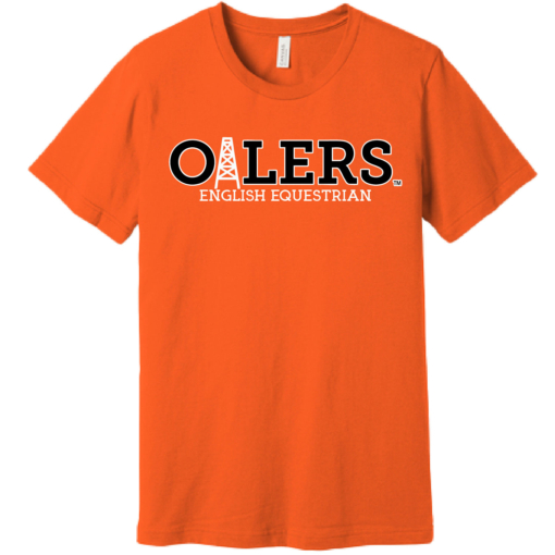 University of Findlay Equestrian - Bella Cotton Short Sleeve Shirt  - Orange - Oilers Design With Disciplines - Image 5