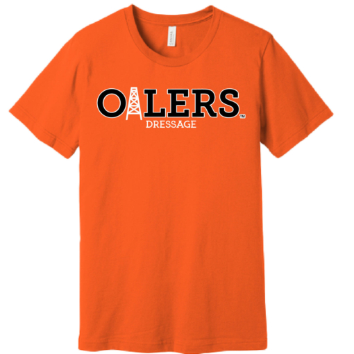 University of Findlay Equestrian - Bella Cotton Short Sleeve Shirt  - Orange - Oilers Design With Disciplines