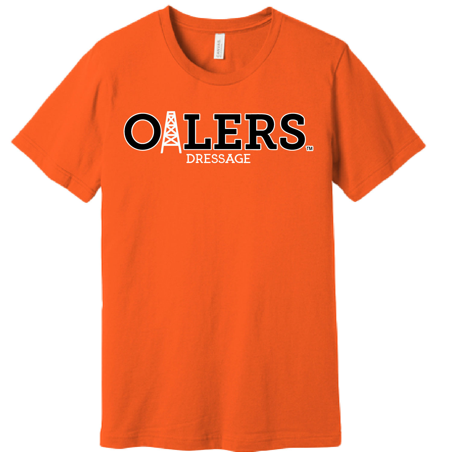 University of Findlay Equestrian – Bella Cotton Short Sleeve Shirt  – Orange – Oilers Design With Disciplines product image