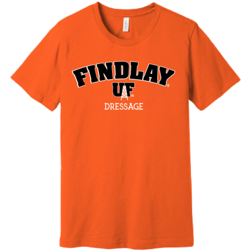 University of Findlay Equestrian - Bella Cotton Short Sleeve Shirt  - Orange - Findlay UF Design With Disciplines - Image 6