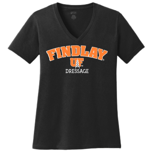 University of Findlay Equestrian - Port Ladies V-Neck Short Sleeve Shirt - Black - Findlay UF Design With Disciplines - Image 6