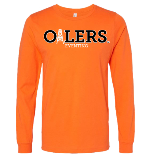 University of Findlay Equestrian - Bella Cotton Long Sleeve Shirt  - Orange - Oilers Design With Disciplines - Image 5