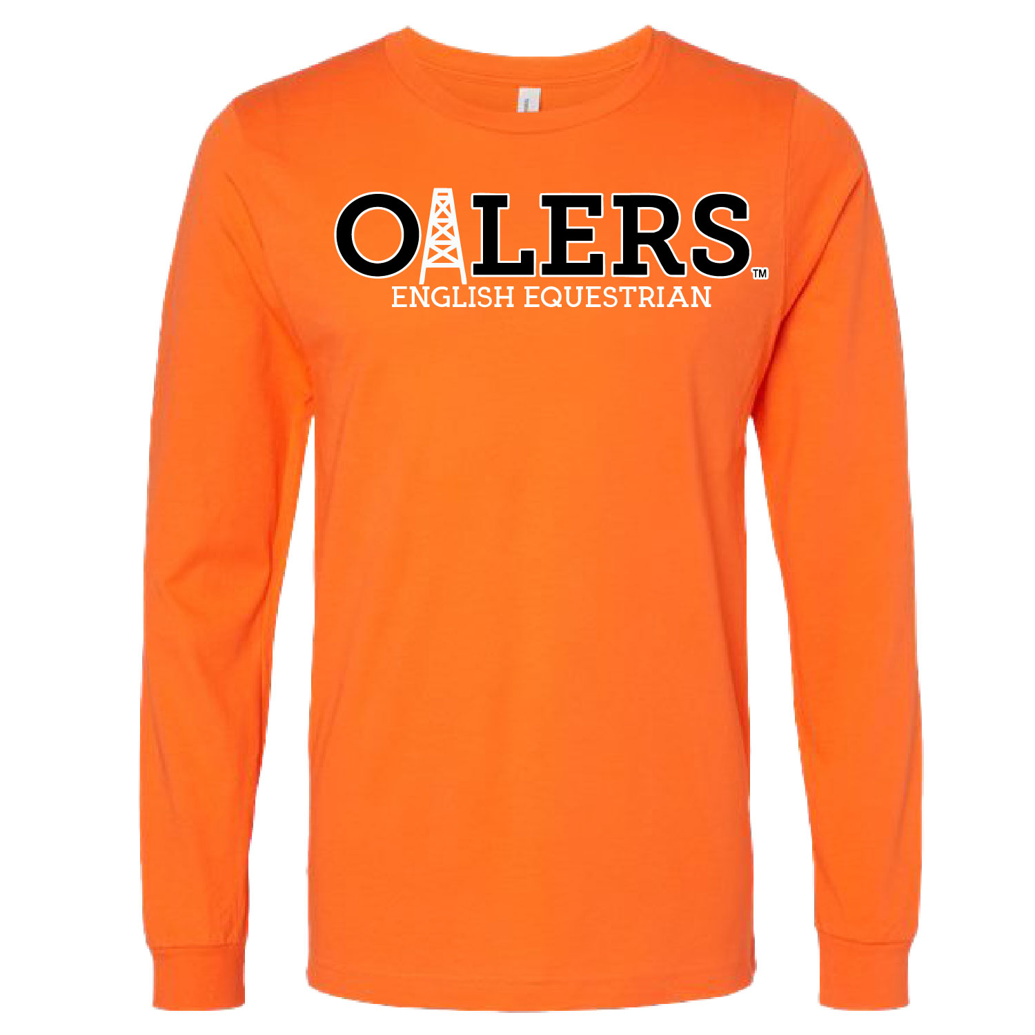 University of Findlay Equestrian – Bella Cotton Long Sleeve Shirt  – Orange – Oilers Design With Disciplines product image