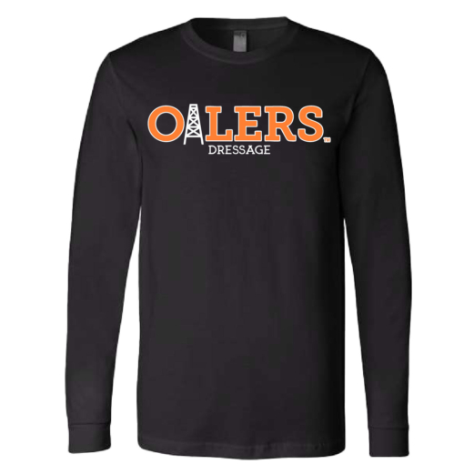 University of Findlay Equestrian - Bella Cotton Long Sleeve Shirt  - Black - Oilers Design With Disciplines - Image 6
