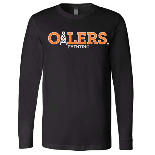 University of Findlay Equestrian - Bella Cotton Long Sleeve Shirt  - Black - Oilers Design With Disciplines - Image 3