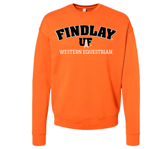University of Findlay Equestrian - Bella Ringspun Crew  - Orange - Findlay UF Design With Disciplines - Image 5