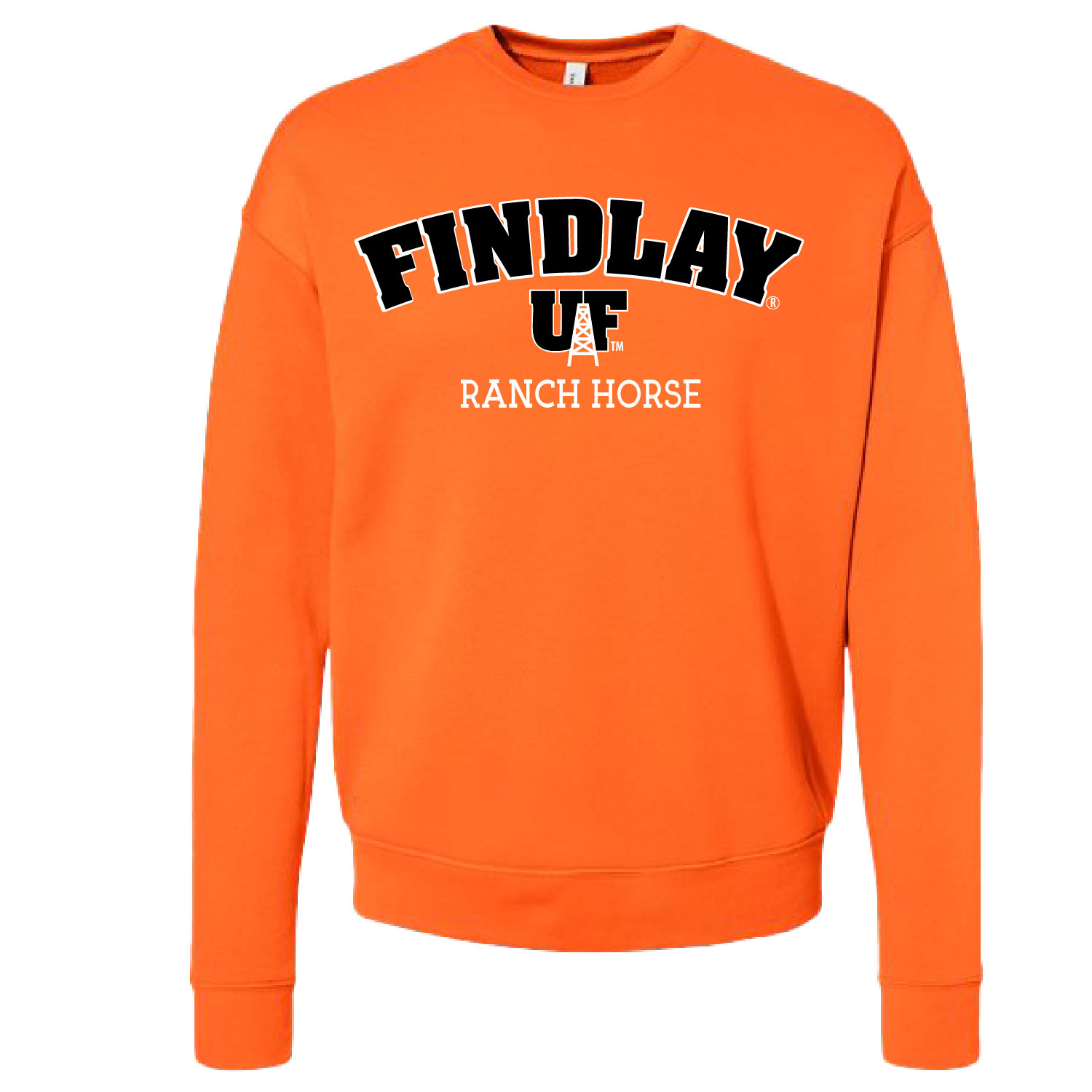 University of Findlay Equestrian – Bella Ringspun Crew – Orange – Findlay UF Design With Disciplines product image