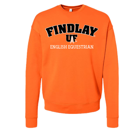 University of Findlay Equestrian - Bella Ringspun Crew  - Orange - Findlay UF Design With Disciplines - Image 2