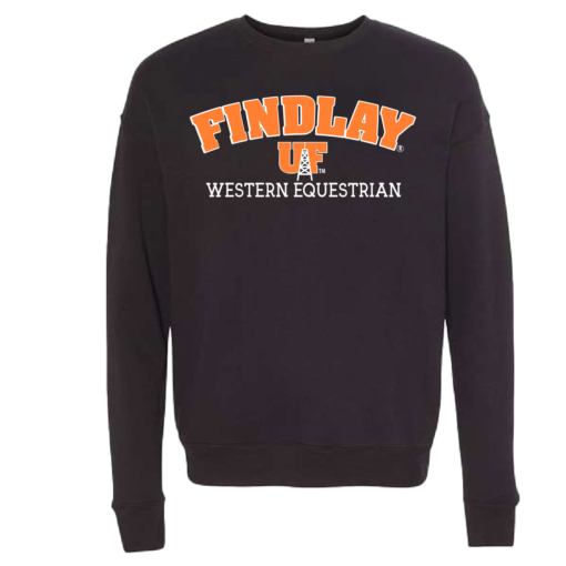 University of Findlay Equestrian - Bella Ringspun Crew - Black - Findlay UF Design With Disciplines - Image 5