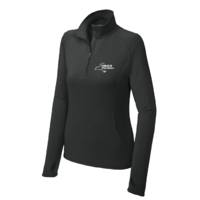 Team Ag Ed at Cornell University -Ladies Stretch Quarter Zip – Embroidered -Charcoal product image