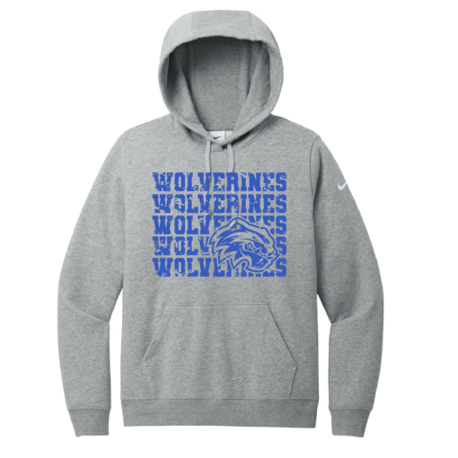Westfield Spirit Sale -Ladies Nike Swoosh Sleeve Pullover Hoodie - Dark Gray Heather - Image 2