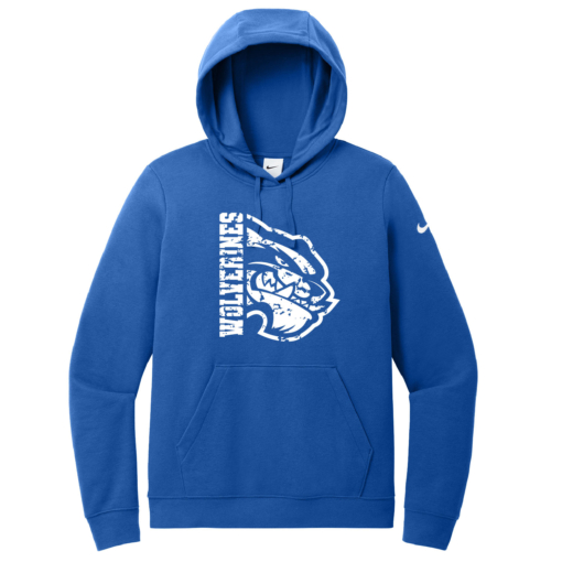 Westfield Spirit Sale -Ladies Nike Swoosh Sleeve Pullover Hoodie - Game Royal - Image 2
