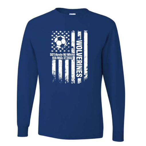 Westfield Brocton Soccer - Cotton Long Sleeve Shirt -Royal
