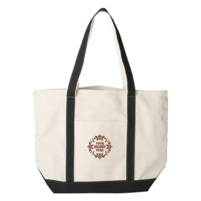 Mock Merch Store – Carmel Classic XL Cotton Canvas Resort Tote – Embroidered product image