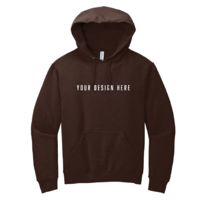 Mock Merch Store – Cotton Hooded Sweatshirt – Simple Design – Chocolate product image
