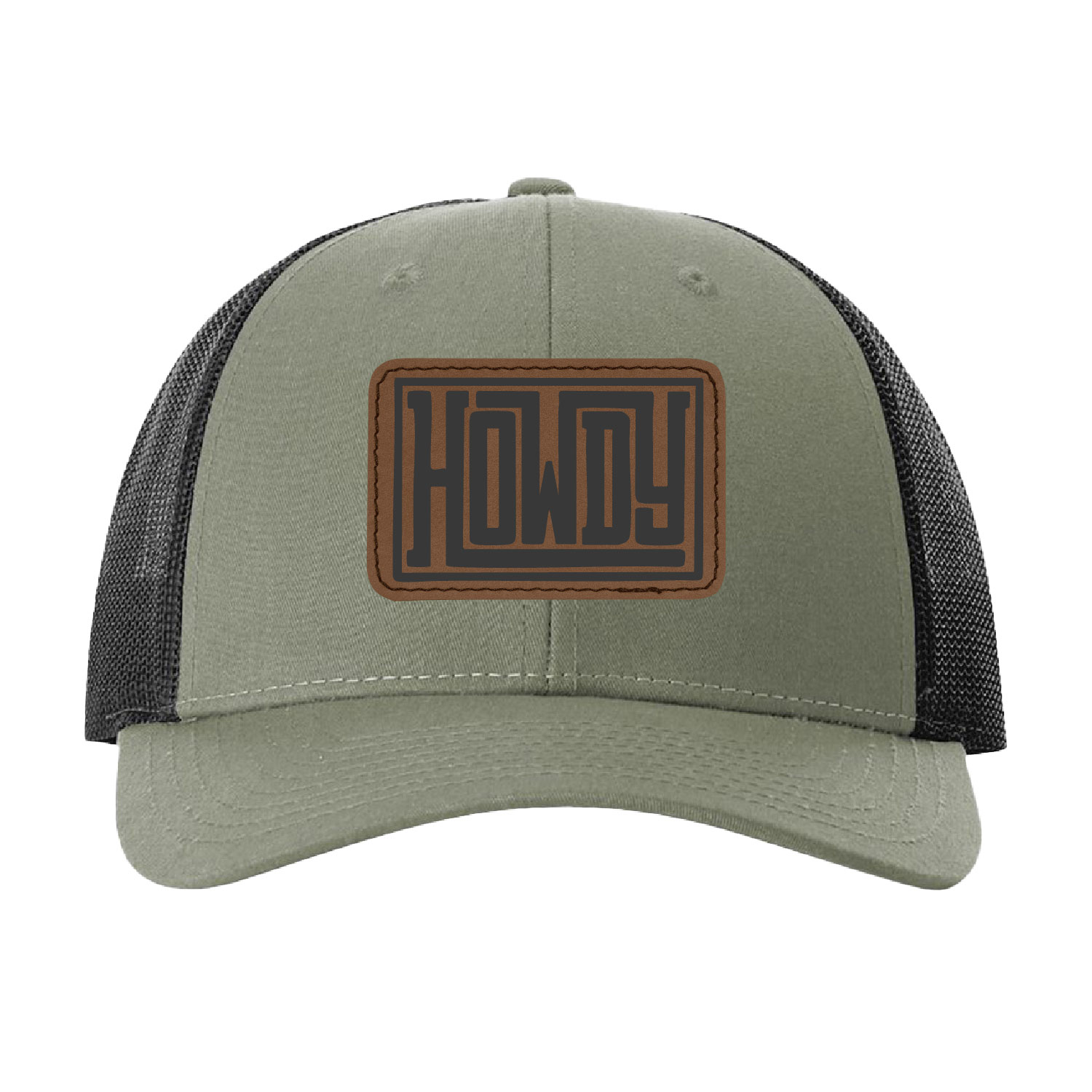 Official Julia Elle Merch Store - Richardson Mesh Back Trucker Cap - Loden/Black with Leather Patch - Image 2