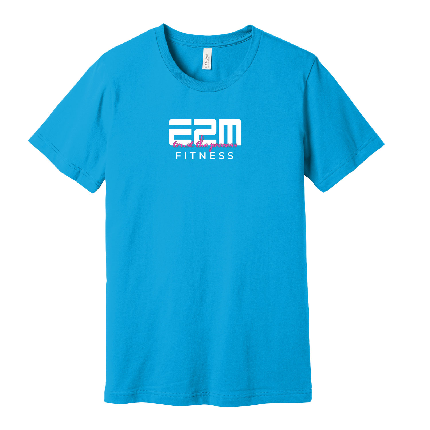 E2M - All NEW! Cotton Short Sleeve Shirt - Turquoise