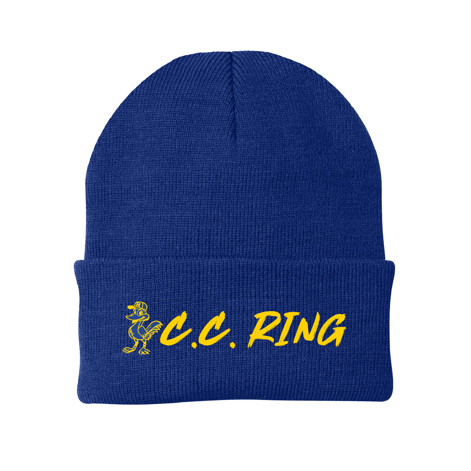 C. C. Ring Elementary School – Knit Cuff Cap EMBROIDERED – Royal product image
