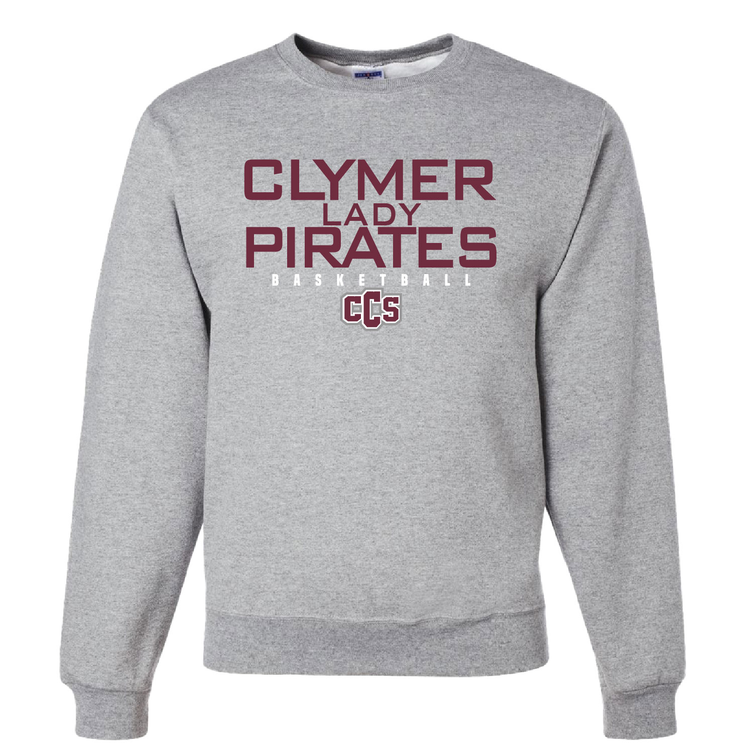 Clymer Basketball – Cotton Crewneck – Athletic Heather (Copy) product image