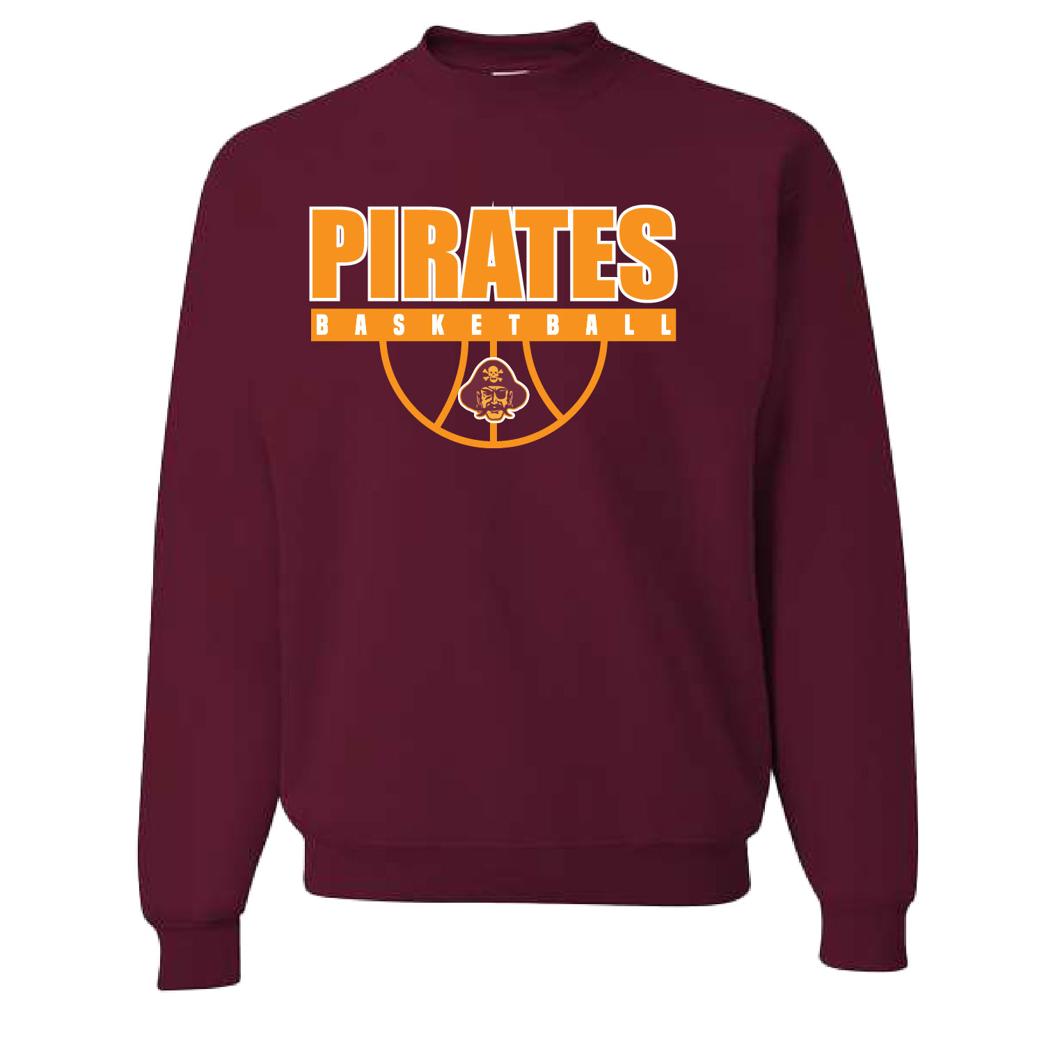 Clymer Basketball - Cotton Crewneck - Maroon - Image 2