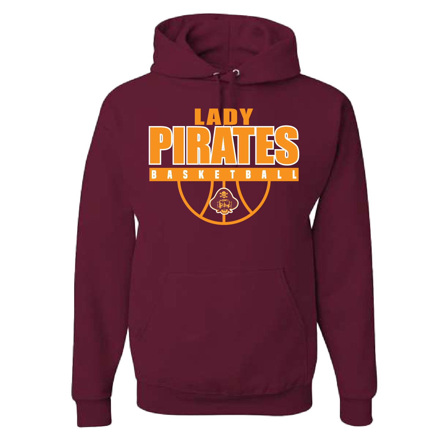Clymer Basketball – Cotton Hooded Sweatshirt – Maroon product image