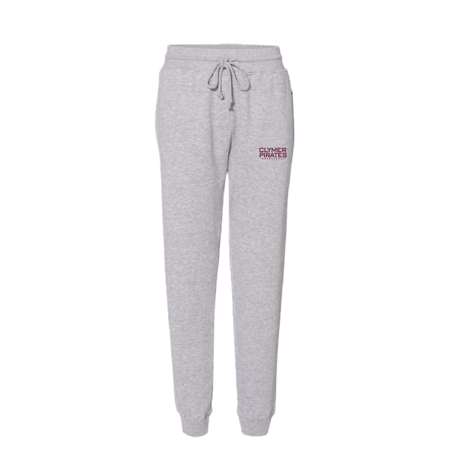 Clymer Basketball – Ladies Cotton Joggers – Athletic Heather product image