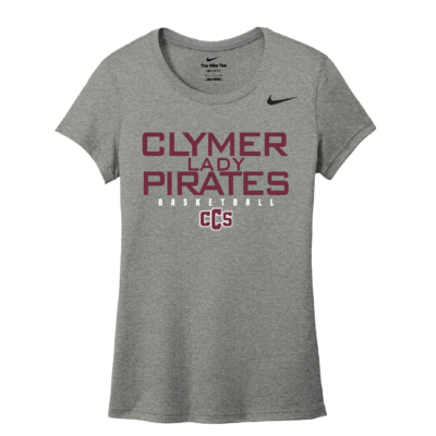 Clymer Basketball – NIKE Ladies Team Legend Short Sleeve Shirt – Carbon Heather product image