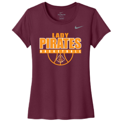 Clymer Basketball - NIKE Ladies Team Legend Short Sleeve Shirt - Maroon