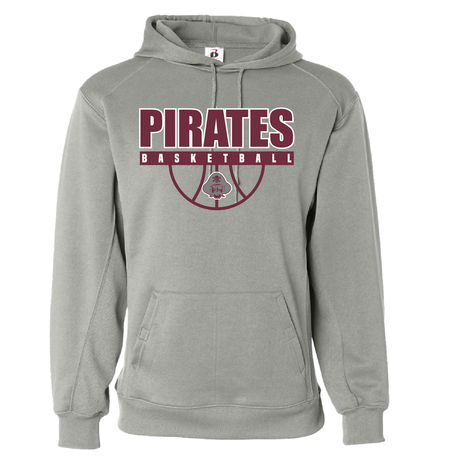 Clymer Basketball - POLY Hooded Sweatshirt - Silver - Image 4