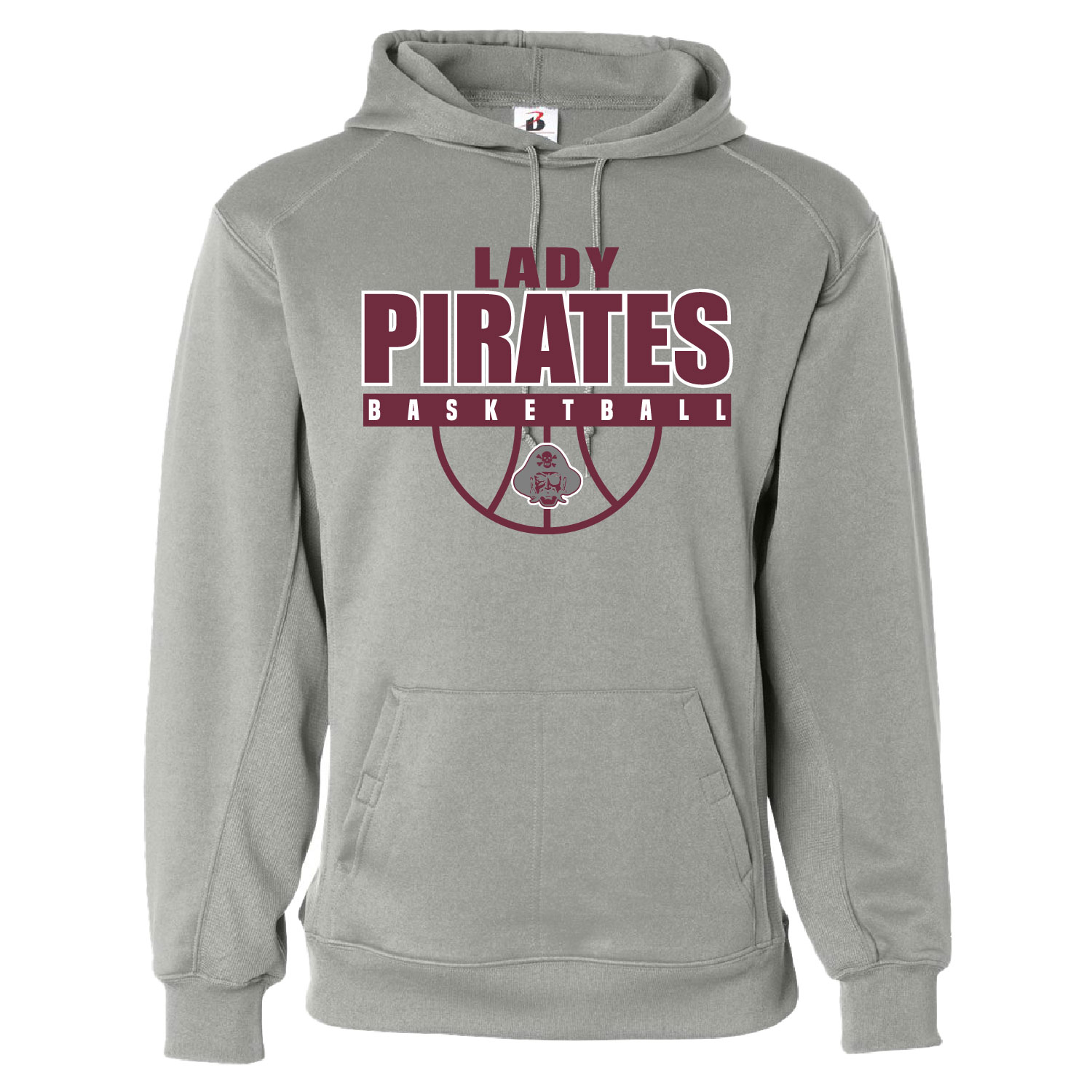 Clymer Basketball – POLY Hooded Sweatshirt – Silver product image