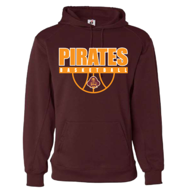 Clymer Basketball - POLY Hooded Sweatshirt - Maroon