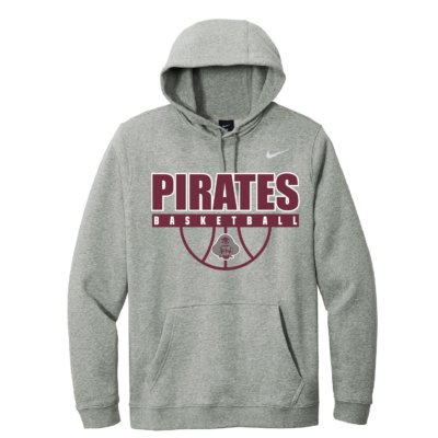 Clymer Basketball – Nike Club Fleece Pullover Hoodie – Dark Heather Gray product image