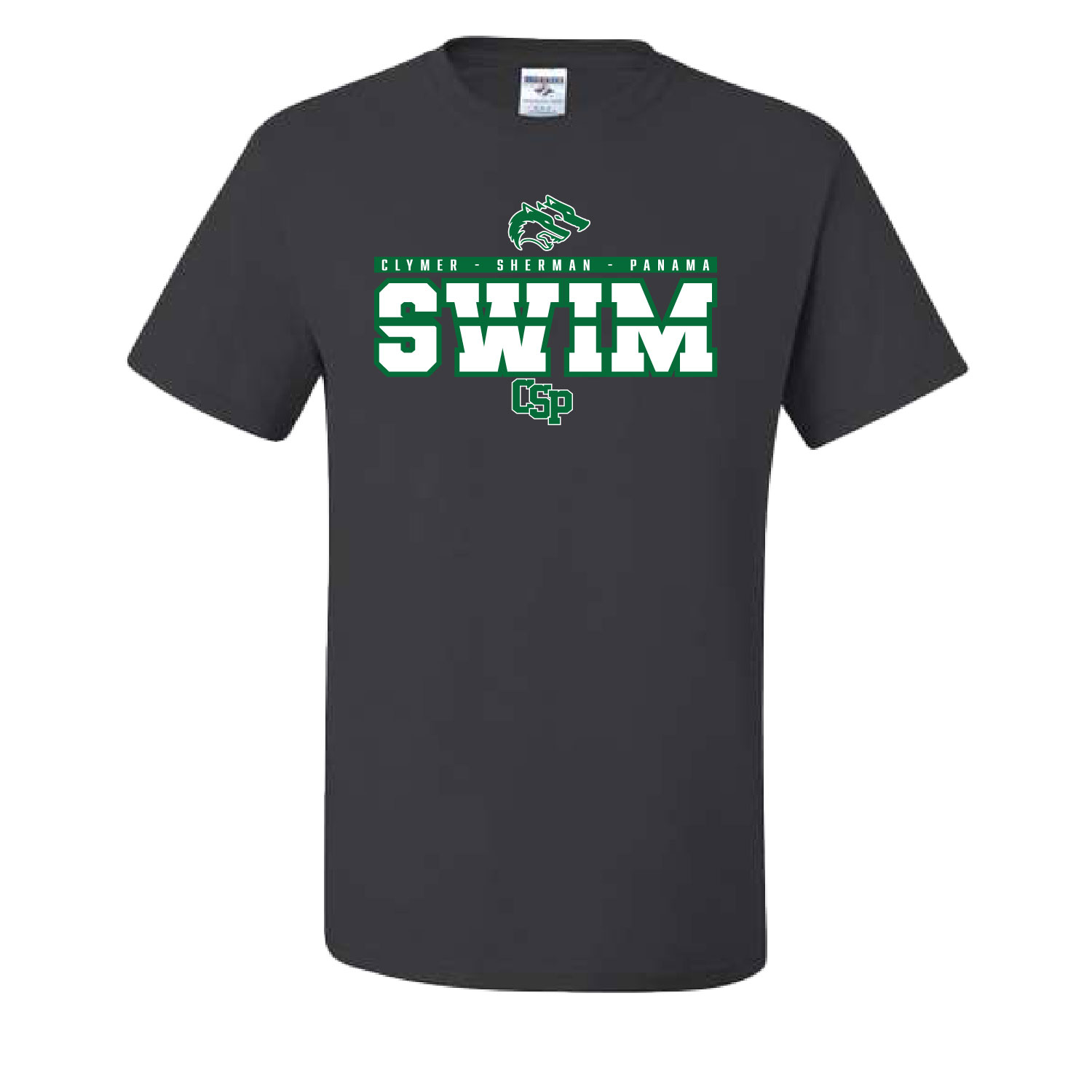 CSP Wolfpack Swim – Cotton Short Sleeve Shirt – Charcoal product image