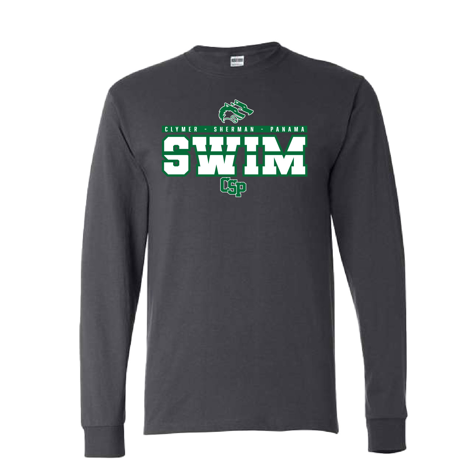 CSP Wolfpack Swim – Cotton Long Sleeve Shirt – Charcoal product image