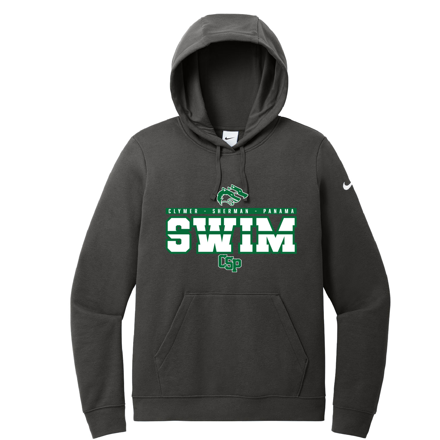 CSP Wolfpack Swim -Ladies Nike Club Cotton Hooded Sweatshirt – Anthracite product image