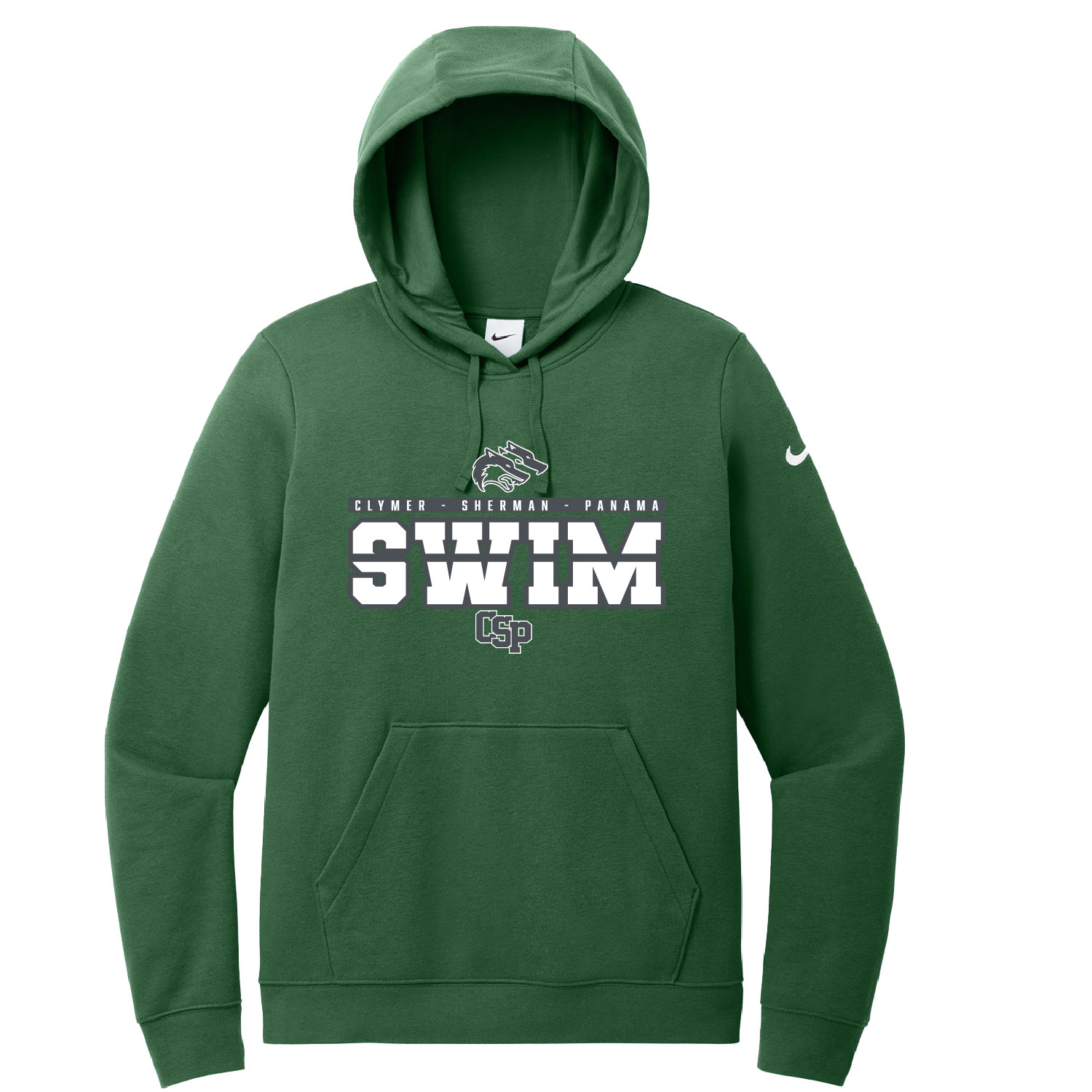 CSP Wolfpack Swim -Ladies Nike Club Cotton Hooded Sweatshirt – Gorge Green product image
