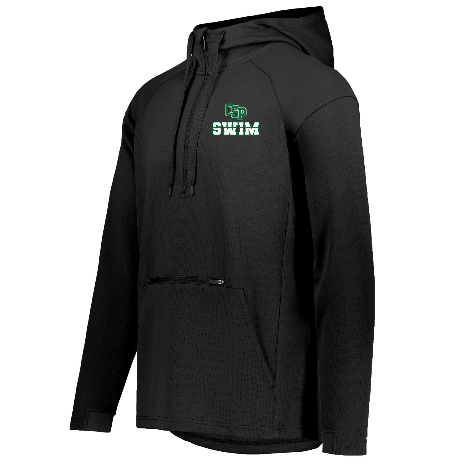 CSP Wolfpack Swim -Warm Up Quarter Zip Poly Hooded Jacket product image