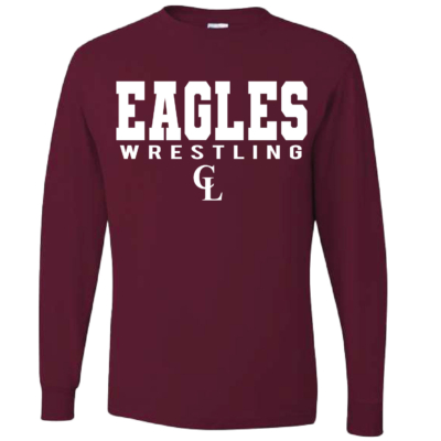 Clake Wrestling – Cotton Long Sleeve Shirt – Maroon product image