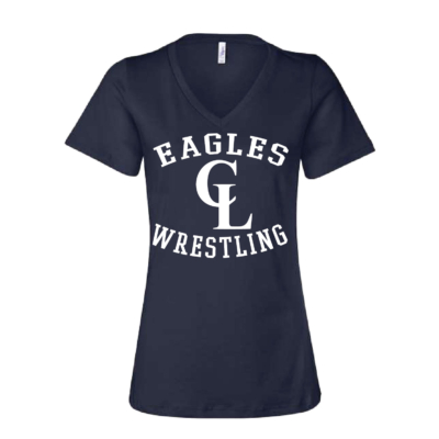 Clake Wrestling – Ladies V-Neck – Navy product image