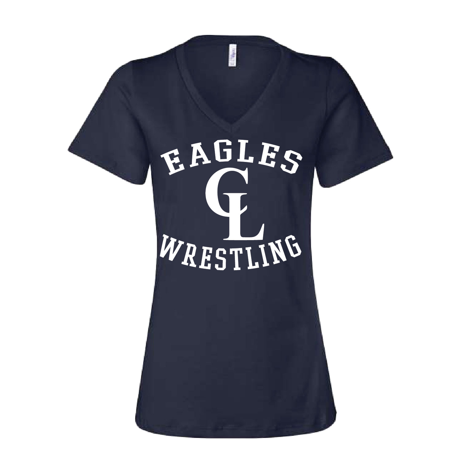 Clake Wrestling – Ladies V-Neck – Navy product image