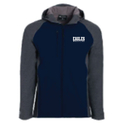 Clake Wrestling – Raider Soft Shell Jacket – Navy/Charcoal – EMBROIDERED product image