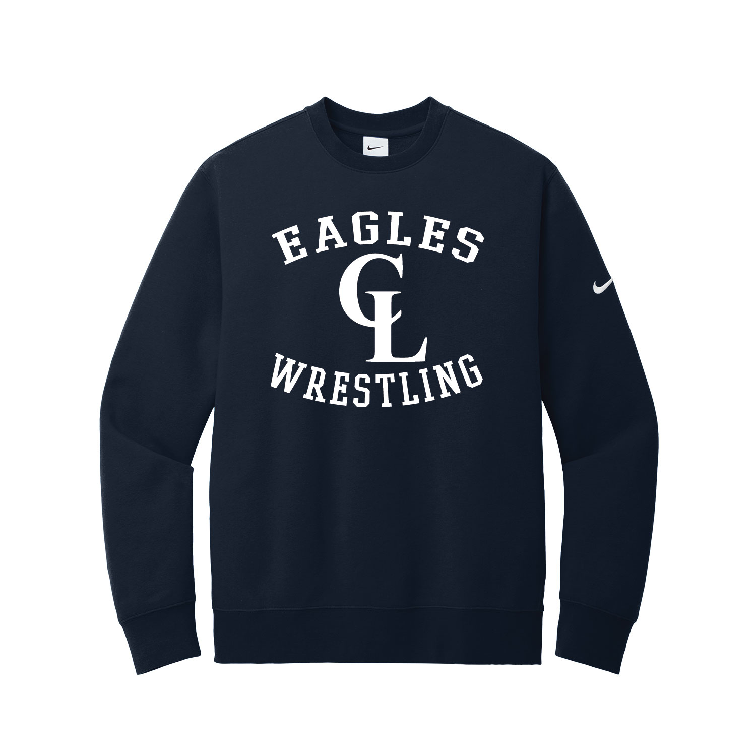 Clake Wrestling - Nike Club Fleece Crew - Navy - Image 2