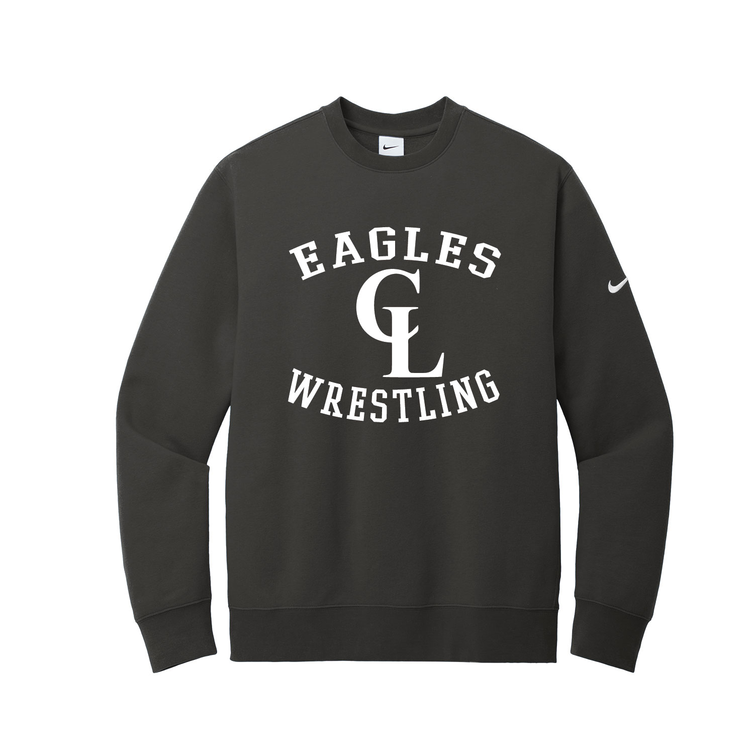 Clake Wrestling - Nike Club Fleece Crew - Anthracite - Image 2