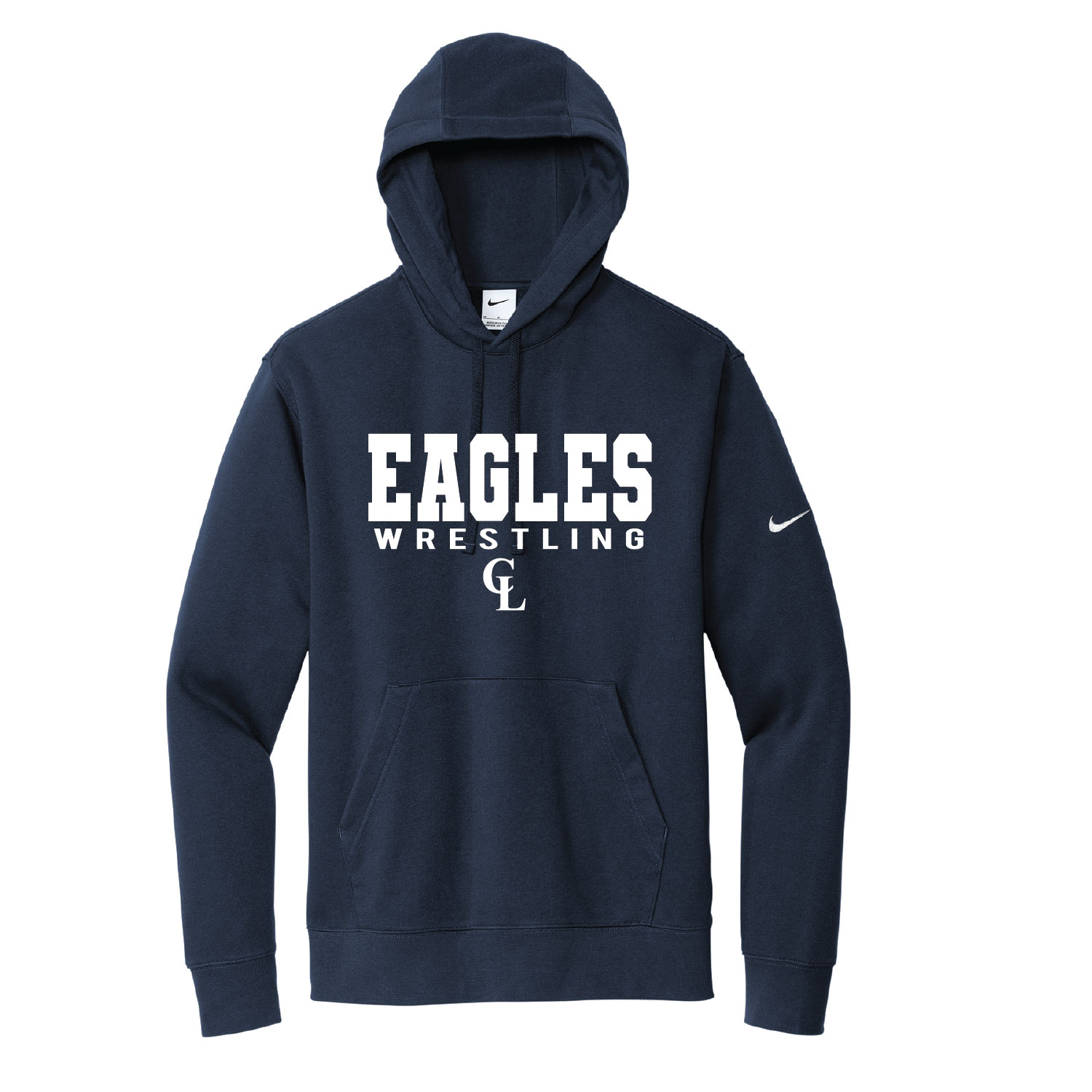 Clake Wrestling - Nike Club Fleece Hooded - Navy - Image 2