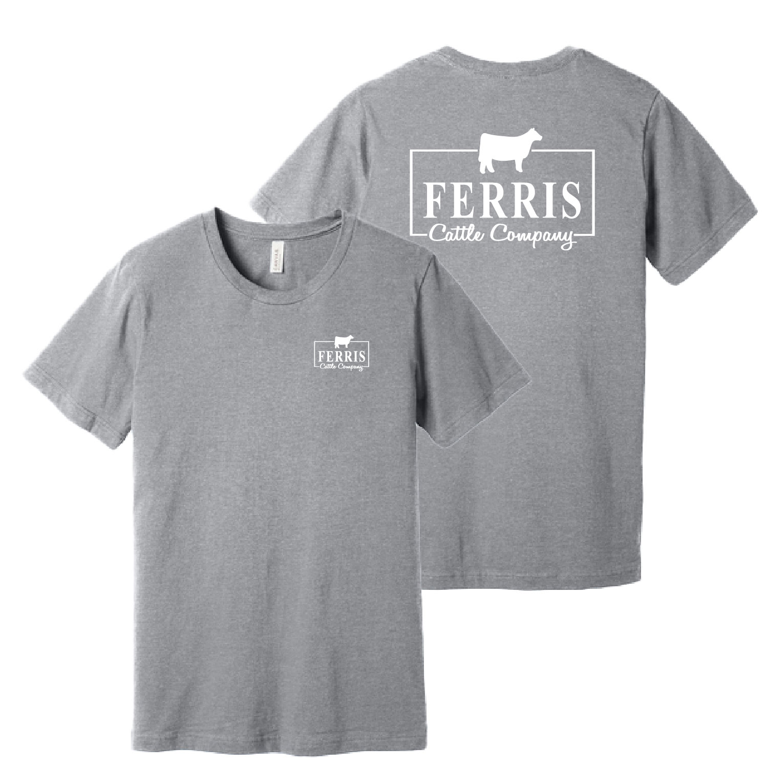 Ferris Cattle Company Official Merch Store – Ringspun Short Sleeve Shirt – Athletic Heather product image