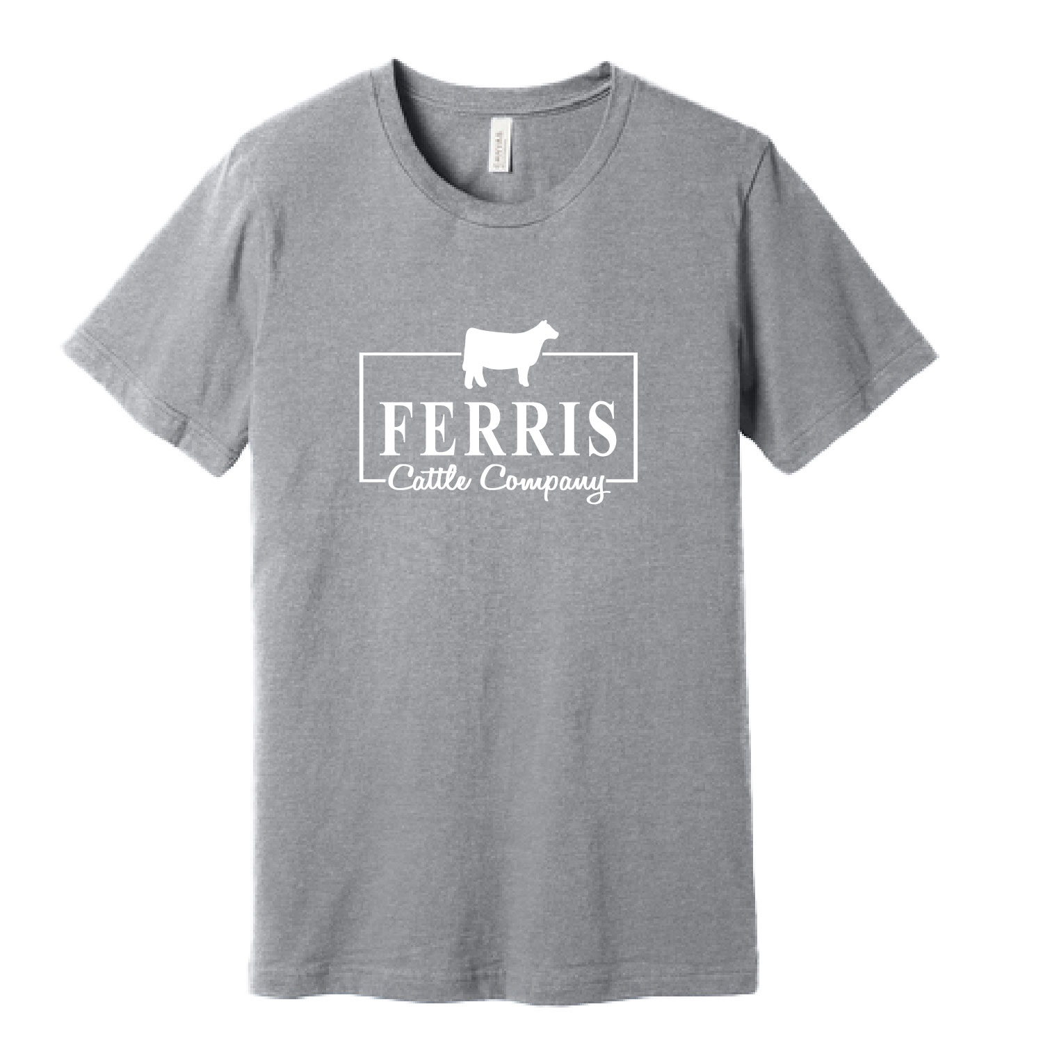 Ferris Cattle Company Official Merch Store - Ringspun Short Sleeve Shirt - Athletic Heather - Image 2
